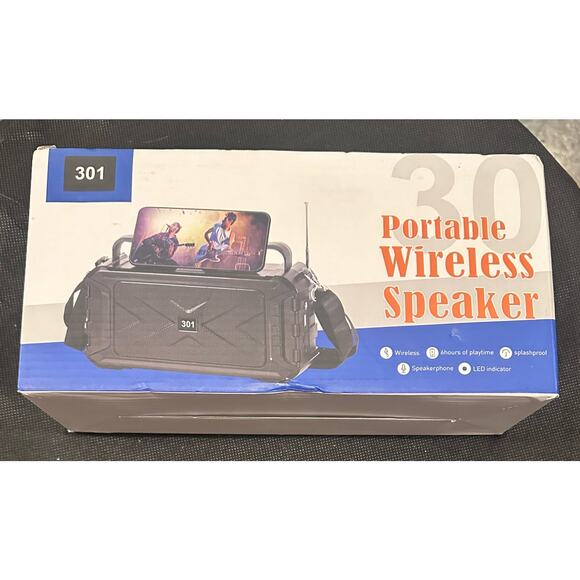 Portable Bluetooth Speaker w/Solar Charge, Wireless w/Outdoor Emerg. Flashlight - Picture 8 of 9